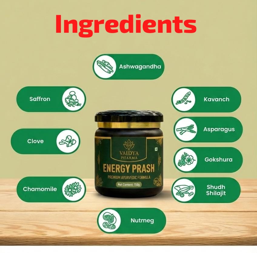 Vaidya Pharma Energy Prash – Premium Ayurvedic Immunity & Vitality Booster (150g)